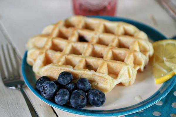 Waffles and Blueberries