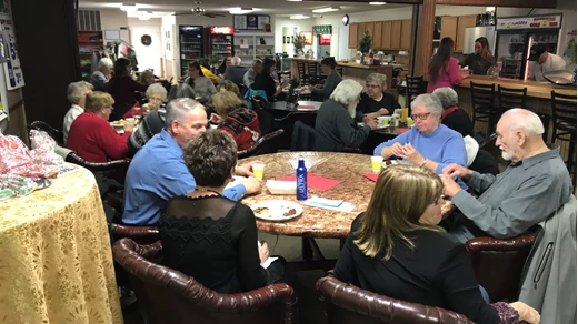 People Gathered in the club house